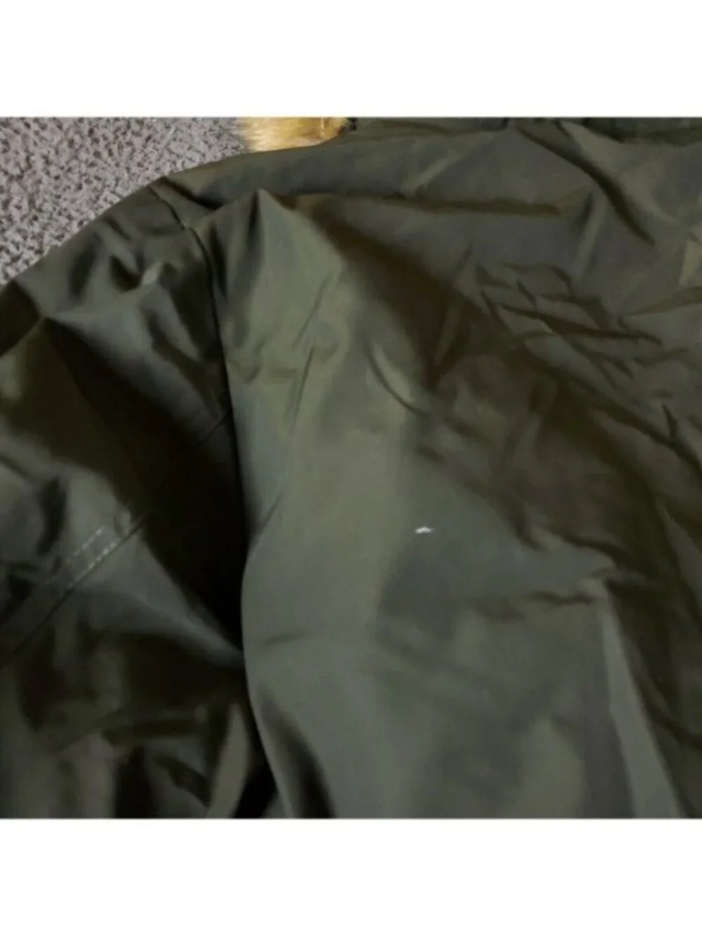 Tommy Hilfiger Parka Jacket Mens XL Green Polyester Hood Cargo Pocket Dark